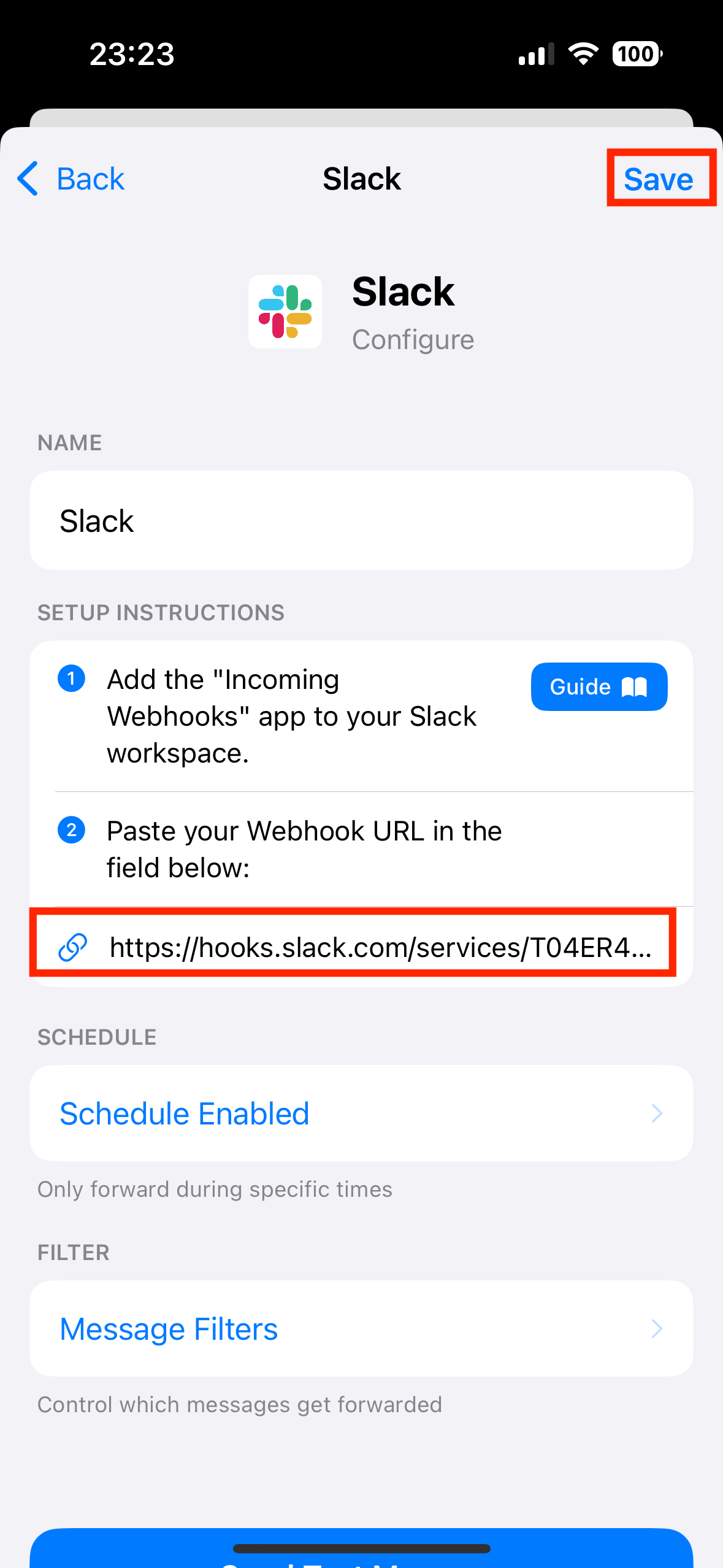 Add to SMS Forwarder